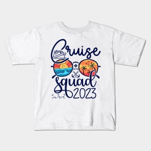 Cruise Squad 2023 Vacation Matching Family Group Squad Kids T-Shirt